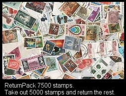 ReturnPack British Commonwealth 7500 STAMPS Off Paper Kiloware MissionBag Take 5000 Stampsreturn The Rest.All For +€15 - Lots & Kiloware (min. 1000 Stück)