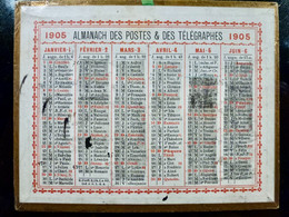 CALENDRIER Petit Format _ 1905 _ ALMANACH Des POSTES Et Des TELEGRAPHES - Tamaño Pequeño : 1901-20