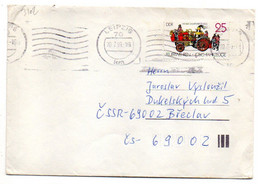 Allemagne-- 1989- Lettre LEIPZIG  Pour La Tchécoslovaquie--tp (pompiers) N° 2723 Seul Sur Lettre...cachet - Covers & Documents