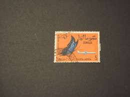 SOMALIA - P.A. 1962 FARFALLA 5 S.- TIMBRATO/USED - Somalie