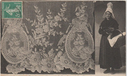 Delcampe - Orne : ARGENTAN :  Point D E Croix , école  Dendelière , Coiffe Et Costume - Argentan