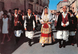 Cartolina Sardegna Costumi Sardi Antico Sposalizio Selargius 1961 Segnata (Cagliari) - Cagliari