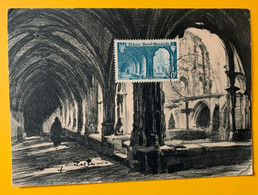 13339 - Carte Maximum Abbaye Saint Wandrille 30.08.1955 - 1950-1959