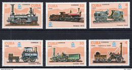 Old Trains Locomotives On Postage Stamps MNH** A201 - Trains