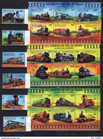 Guinea - Locomotives Trains - Stamps Perf. MNH** CB - Trains