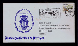 Slogan Pmk 1981 Portugal Cascais City Tourisme Molins Windmills Cread Pan Food Alimentation Food Grains Cereals Sp7448 - Alimentation