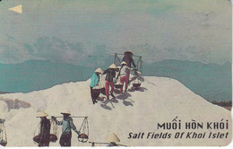 (97MVSB) TARJETA DE VIETNAM DE SALT FIELDS OF KHOI ISLET (rozada) - Viêt-Nam