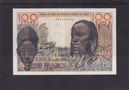 AOF  Ivory Coast Cote D'ivoire  100 Fr  2-12-1964 - West-Afrikaanse Staten