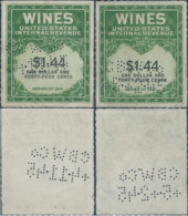 Stati Uniti D'america,United States,U.S.A,Series Of 1941 Revenue Stamps WINES Internal Revenue(PERFIN) - Fiscali