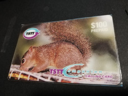 TRINIDAD & TOBAGO    $100,-  SERIESF/001 TSTT  HUNGRY LITTLE SQUIRREL    ** 5034** - Trinidad & Tobago