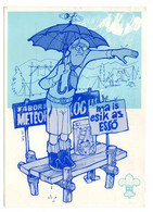 Humour -- 1986 -- Météorologue ....parapluie .....beau Timbre.........cachet - Humour