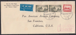 New Zealand 1937 First Flight PAA To San Francisco USA Cover      / Pro2 - Posta Aerea