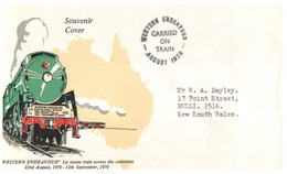 (JJ 18) Australia -  (1 FDC Cover) 1970 - Western Endeavour Steam Train - Sonstige & Ohne Zuordnung