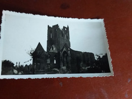 Photo Ruine église De Teteghem Près De Dunkerque En 1940 1945 - Oorlog, Militair