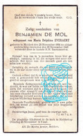 DP Benjamin De Mol ° Meldert Aalst 1894 † 1943 X Delphina Everaert // G. Gezelle - Devotion Images