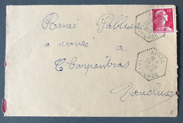France N°1011 Sur Enveloppe, TAD Recette Auxiliaire AUREL, Vaucluse 29.11.1958 - (B3767) - 1921-1960: Période Moderne