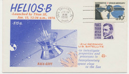 GERMANY / USA 1976 HELIOS-B 2nd GERMAN U.S. SATELLITE Postmark CAPE CANAVERAL FL - United States