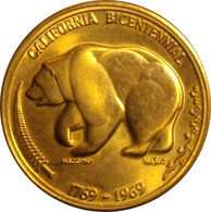 USA. MEDALLA DEDICADA AL BICENTENARIO DEL ESTADO DE CALIFORNIA. 1.969. BRONCE - Professionali/Di Società