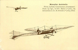 Avion * Aviation * Le Monoplan ANTOINETTE * Aviateur Pilote LATHAM * Constructeur LEVAVASSEUR - ....-1914: Vorläufer