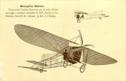 Avion * Aviation * Le Monoplan Blériot , Record De Vitesse à Reims * Aviateur - ....-1914: Voorlopers