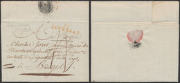 Précurseur - LAC Datée De Ingelmunster 2 Ventôse An V + Obl Linéaire Rouge 91 / COURTRAY > Bruges - 1794-1814 (French Period)