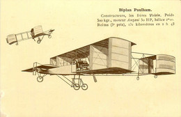 Avion * Aviation * Biplan PAULHAM * Constructeurs Les Frères VOISIN , à Reims - ....-1914: Précurseurs