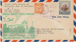 GUATEMALA 1946 Erstflug Wiederaufnahme D. Flugverkehrs Nach WKII Per PAA Clipper - Guatemala