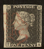 INGLATERRA  IVERT 1 (º) 1 Penique Negro  1840  NL1376 - Gebraucht