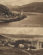 2 PCs: CLOCK TOWER AND ESTUARY & BARMOUTH From The WEST, WALES Pu1914 - Cardiganshire