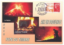 FRANCE => Carte Locale "Fête Du Timbre" 2012 - Le Timbre Fête Le Feu (Beaujard) - AIX EN PROVENCE (13) - Tag Der Briefmarke