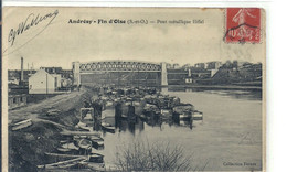 Delcampe - 02 - 2021 - PENICHES - YVELINES - 78 - ANDRESY FIN D'OISE - Pont Métallique Eiffel - Hausboote