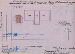 259796 / Bulgaria 1940 - 20 Leva (1938)  Revenue Fiscaux , Water Supply Plan For A Building In Sofia , Bulgarie - Other Plans