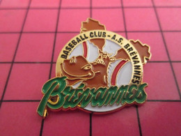 812b Pin's Pins / Beau Et Rare : Thème SPORTS / BASEBALL CLUB AS BREVANNES TETE DE CARIBOU ELAN - Honkbal