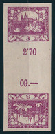 CZECHOSLOVAKIA : HRADČANY - 3 (Mi. 1 - 1918) : SENKRECHTES ZWISCHENSTEG PAAR / TÊTE BÊCHE / HEAD TO TAIL - MNH (ag680) - Other & Unclassified