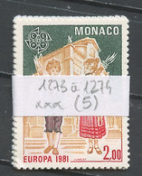 Monaco Lot 1981 Y&T N°1273 à 1274 - Michel N°1473 à 1474 *** - EUROPA - Lot De 5 Séries - Collections, Lots & Séries