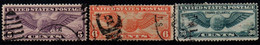 USA 1928 1934 1939, Scott C12 C19 C24, Used, Air Mail, Winged Globe - 1a. 1918-1940 Usados