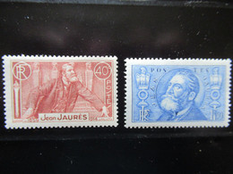 1936 Anniversaire De La Mort De Jean Jaures N)318 Et319 - Other & Unclassified