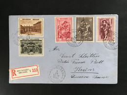 Briefomslag Recommande OBP 504-508 Rubenshuis BRUXELLES 1 BRUSSEL - Zwitserland - Cartas