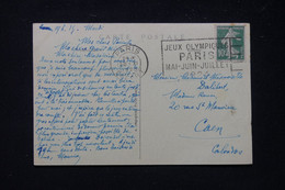 FRANCE - Oblitération Mécanique Jeux Olympiques De Paris Sur Carte Postale De Paris En 1923 Pour Caen - L 89756 - 1921-1960: Période Moderne