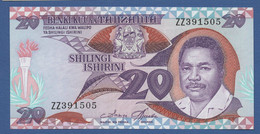 TANZANIA - P.15r – 20 SHILLINGS ND 1986 - RARA - REPLACEMENT ZZ - UNC - Tansania