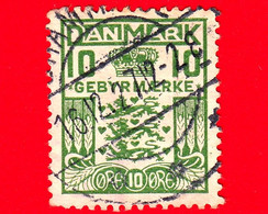 DANIMARCA - Danmark - Usato - 1926 - Tasse Postali - Marche Da Bollo - Corone E Diademi - Crest And Crown - 10 - Fiscaux