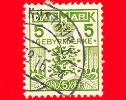 DANIMARCA - Danmark - Usato - 1934 - Tasse Postali - Marche Da Bollo - Corone E Diademi - Crest And Crown - 5 - Fiscaux
