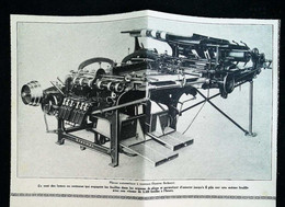 ►  Imprimerie - Machine Plieuse Automatique Ets BREHMER    - Coupure De Presse Originale Début XXe (Encadré Phot - Maschinen