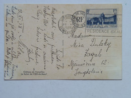 Postcard Versailles 10 XI 1938 -> ZGB 1 FR 75 + 75 Saisons Nationales D'Art Francais Versailles 1938 - Brieven En Documenten