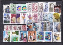 ISLANDE :  Lot De 37 Timbres Neuf XX  MNH  Entre 1964 Et 1990 Cote 48 € - Collections, Lots & Series