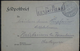 Feldpostkarte K.Bayer 2 Armeekorps   IB1 BAY FSS AR - Autres & Non Classés