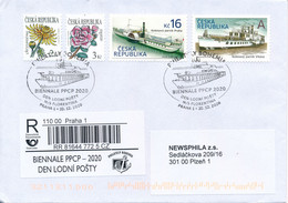 Czech Rep. / Comm. R-label (2020/76) Praha 1: Philatelic Biennale PPCP 2020 - Day Shipping Post M/S Florentina (X0199) - Lettres & Documents