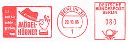 Freistempel Kleiner Ausschnitt 258 Hand Mit Hut - Machine Stamps (ATM)