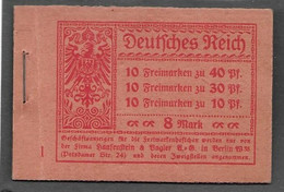 1921 Reich Germania Booklet Mnh ** 250  Euros Michel 14.1A - Markenheftchen