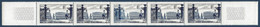 France 1948 Nancy N°822** Bande De 5 Avec Variété D'essuyage Sur Le 3e Timbre Signé Calves - Unused Stamps